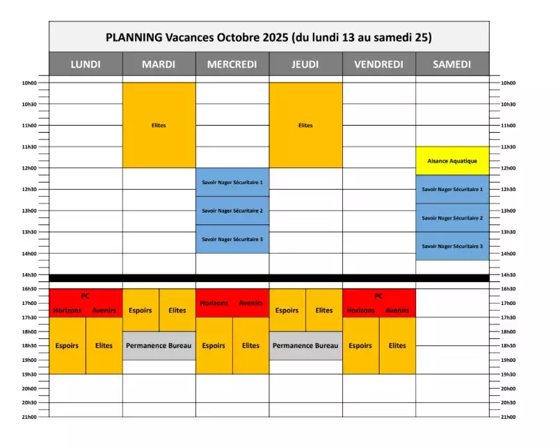 planning vacances 2025